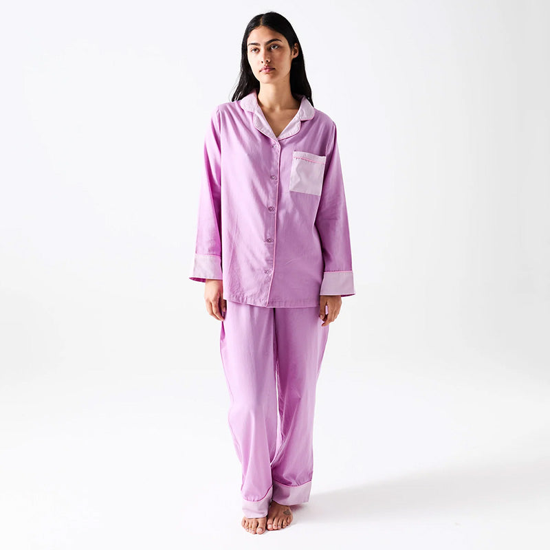 Glow In Lilac Bamboo Cotton Pyjamas