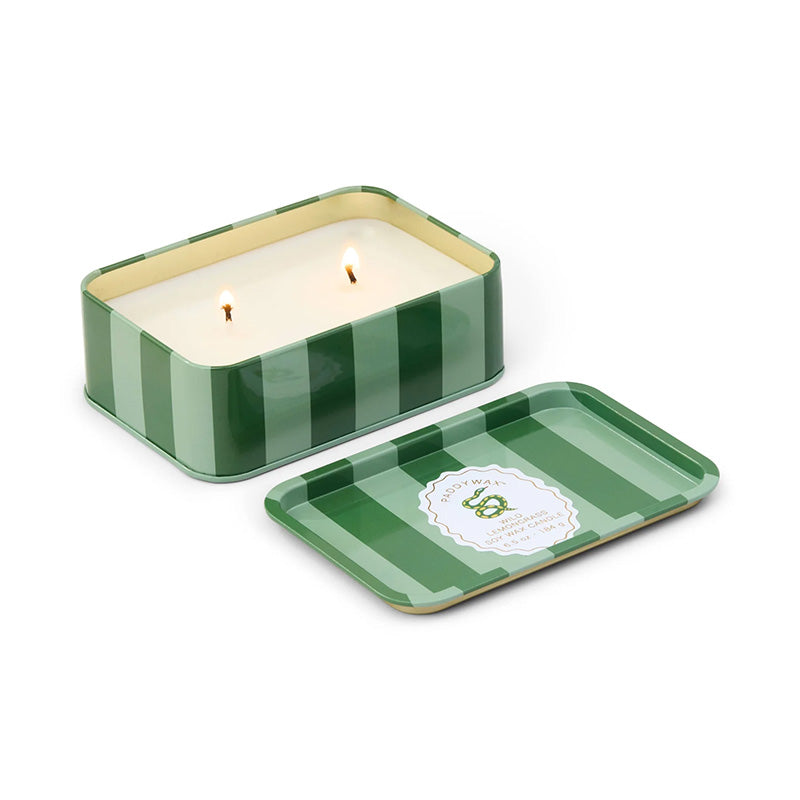 A Dopo Printed Tin Candle Snake