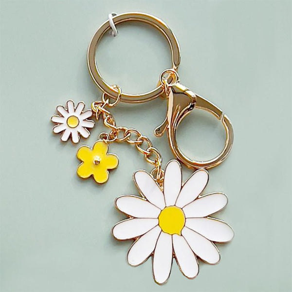 Find Daisy Flower Keyring Bag Charm - Urban Products at Bungalow Trading Co.