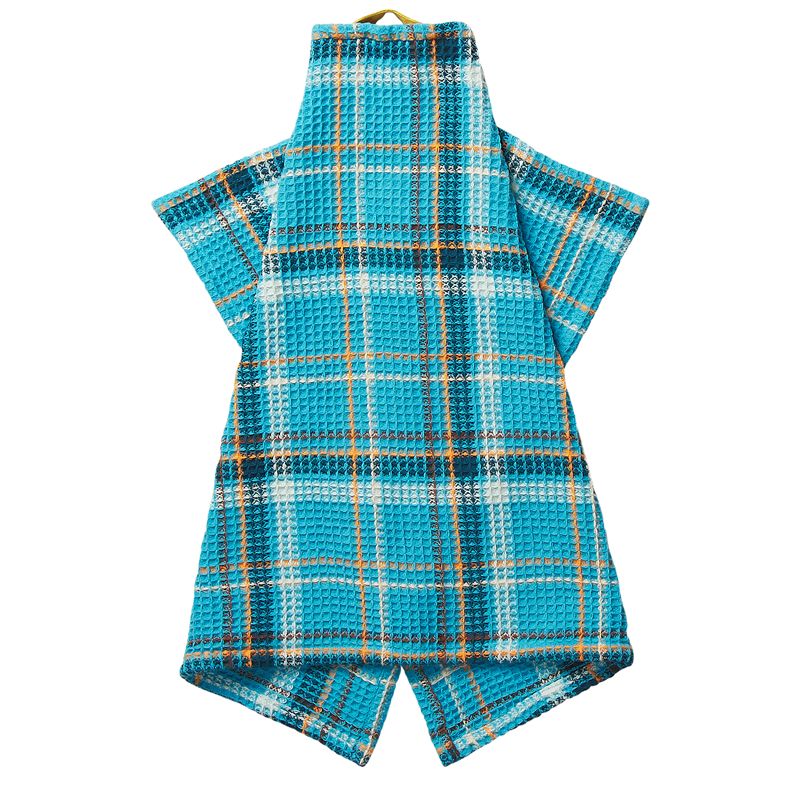 Frances Waffle Tea Towel Turquoise