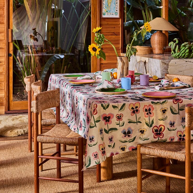 Pretty Pansy Tablecloth Large