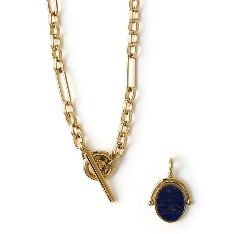 Find Delilah Spinner Necklace Lapis Lazuli - Arms of Eve at Bungalow Trading Co.