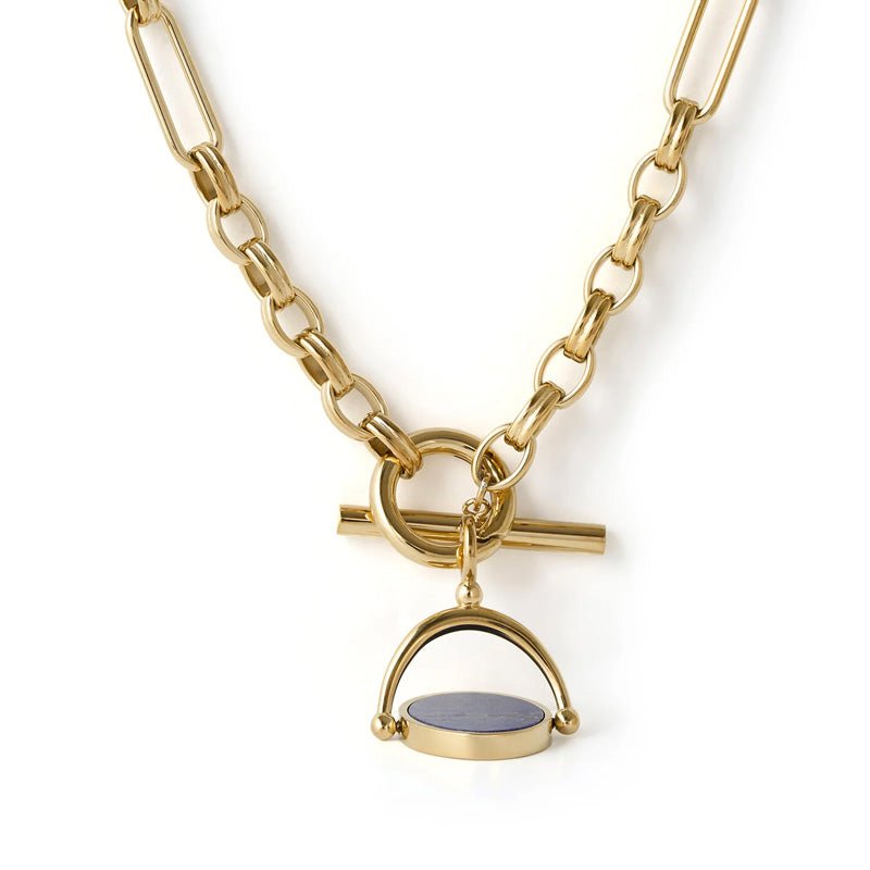 Find Delilah Spinner Necklace Lapis Lazuli - Arms of Eve at Bungalow Trading Co.