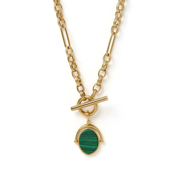 Find Delilah Spinner Necklace Malachite - Arms of Eve at Bungalow Trading Co.