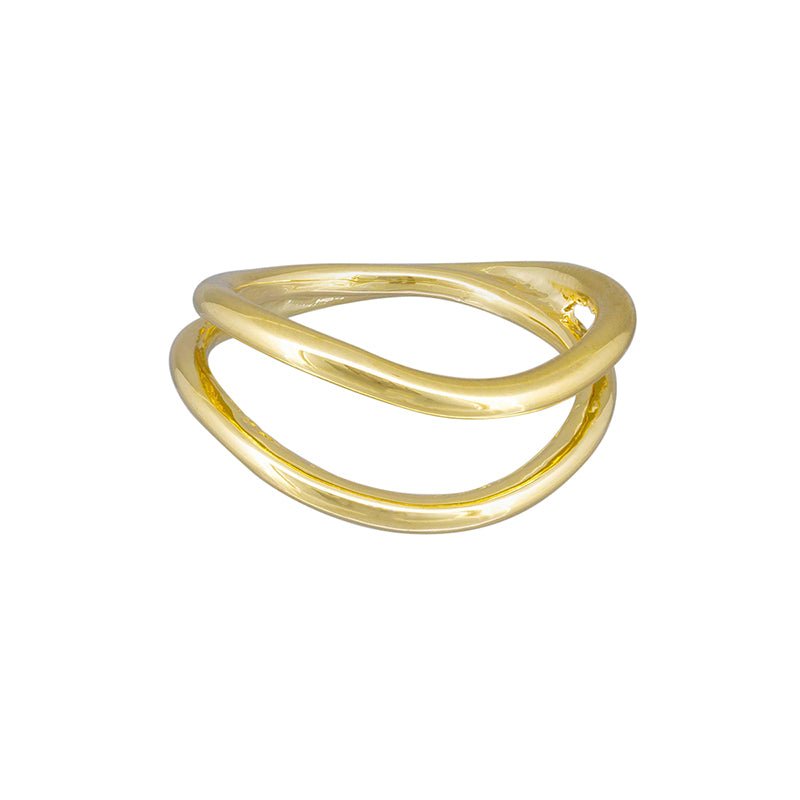 Find Double Curve Band Ring Gold - Tiger Tree at Bungalow Trading Co.
