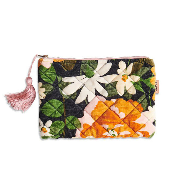 Dreamy Floral Velvet Cosmetics Purse