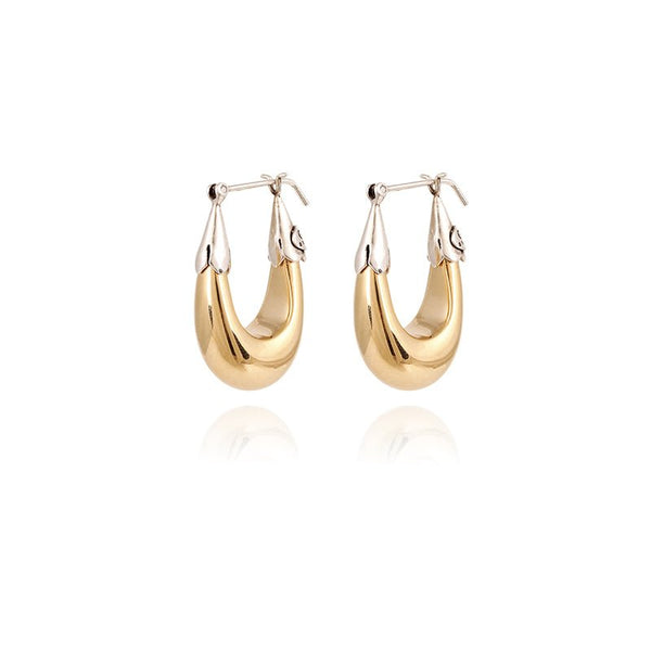 Find Ecume Earrings Gold Bicolour Small - GAS Bijoux at Bungalow Trading Co.