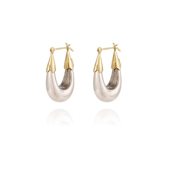 Find Ecume Earrings Silver Bicolour Small - GAS Bijoux at Bungalow Trading Co.