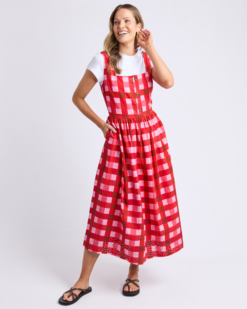 Edin Dress Poppy Check