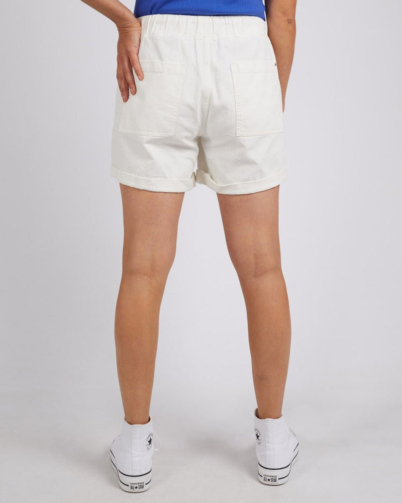 Find Emma Relaxed Denim Short White - Elm at Bungalow Trading Co.