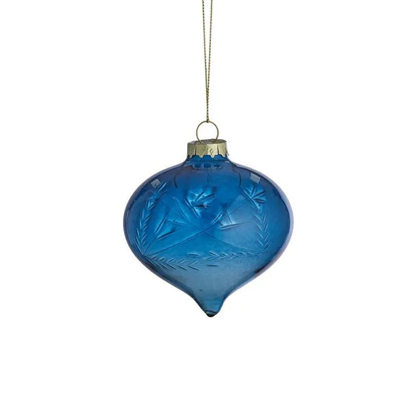 Find Engraved Onion Bauble Blue - Coast to Coast at Bungalow Trading Co.