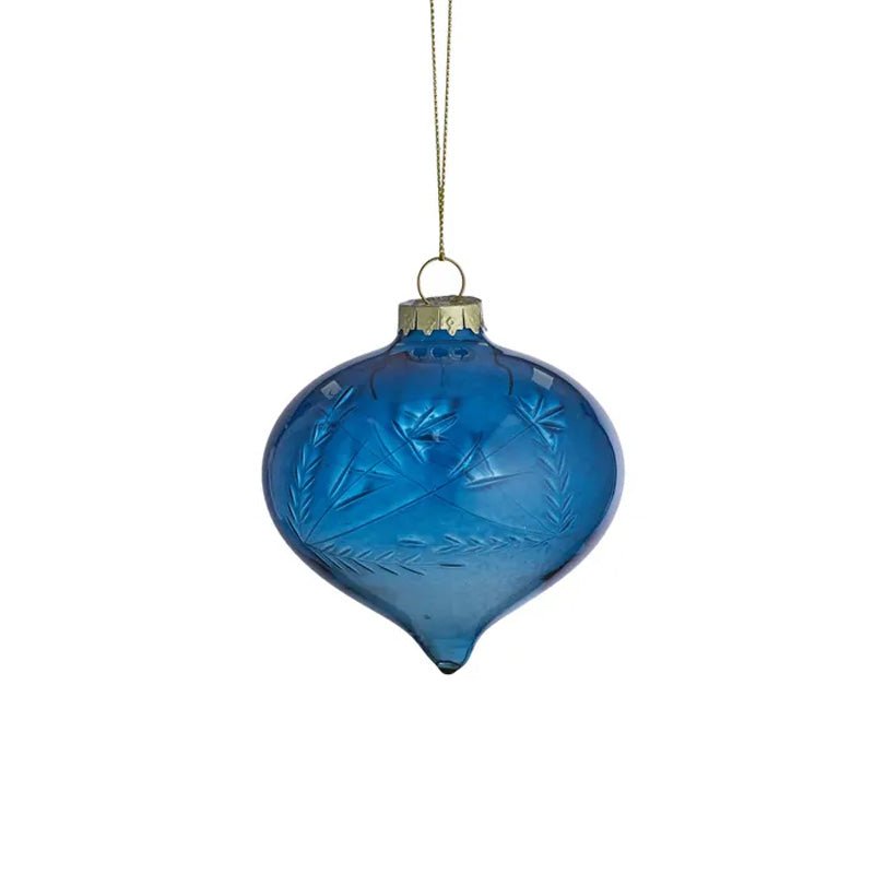 Find Engraved Onion Bauble Blue - Coast to Coast at Bungalow Trading Co.