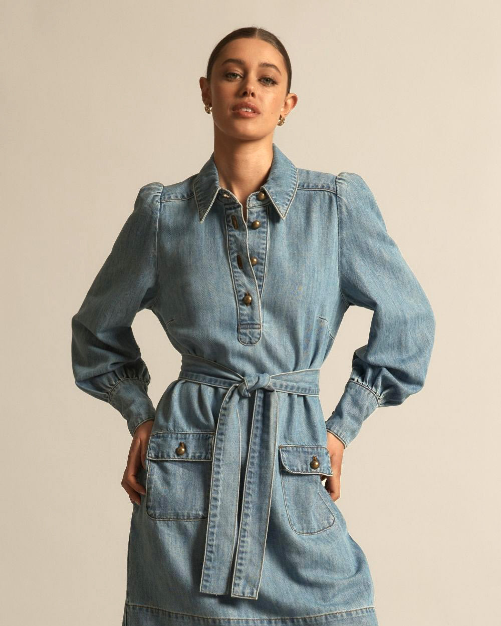 Opal Dress Light Washed Denim