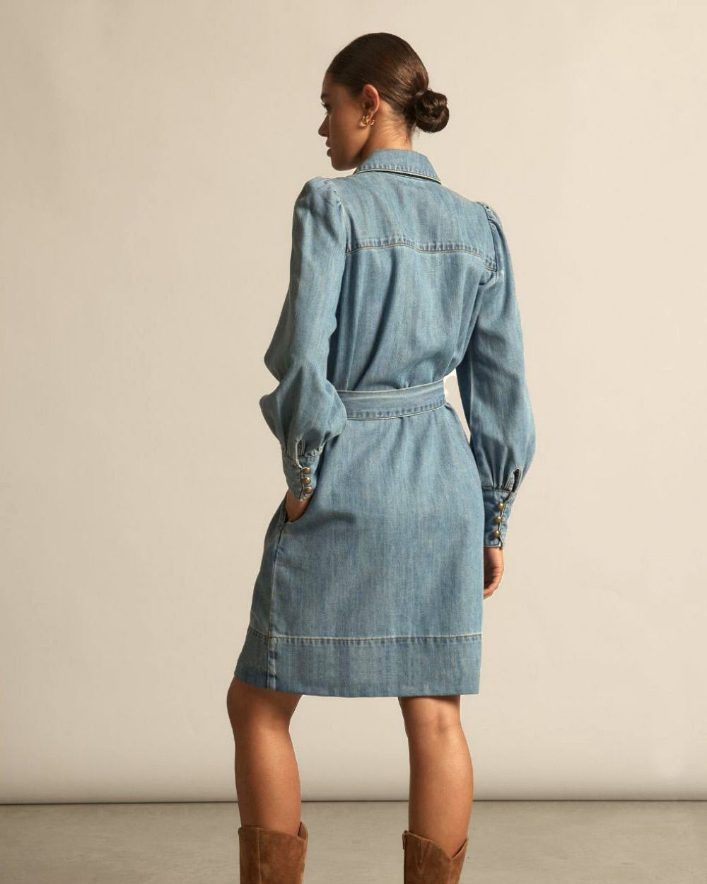 Opal Dress Light Washed Denim