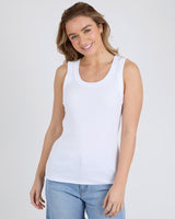 Find Esme Tank White - Foxwood at Bungalow Trading Co.