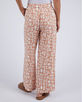 Find Etched Geo Pant Clay - Foxwood at Bungalow Trading Co.