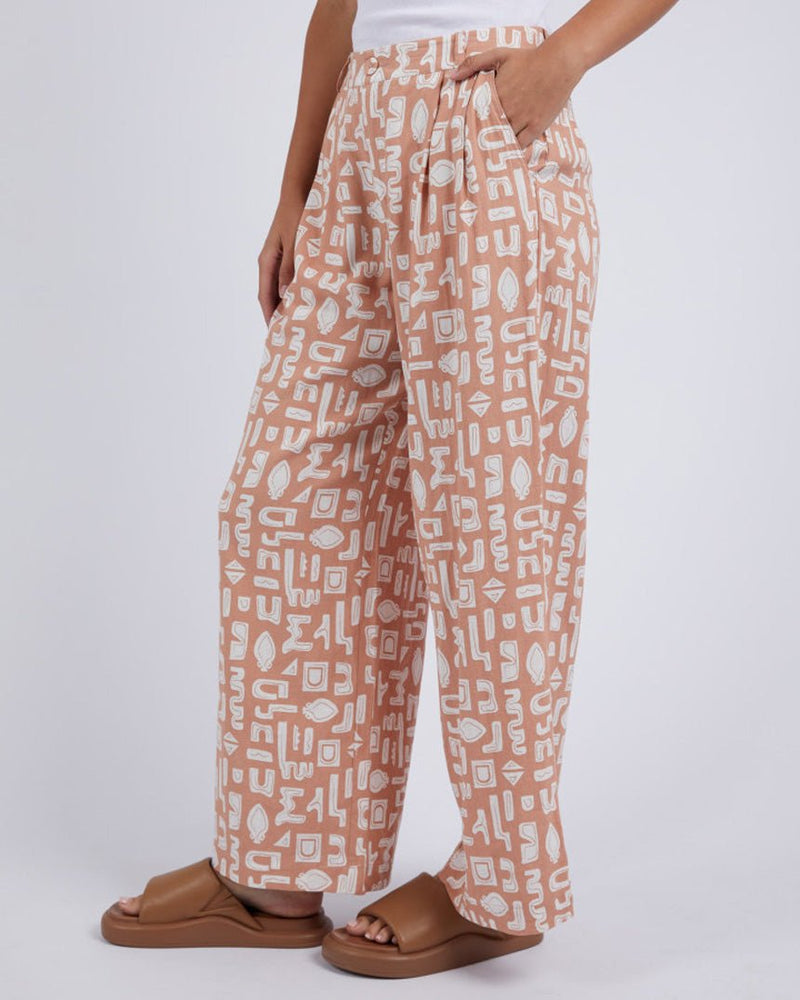 Find Etched Geo Pant Clay - Foxwood at Bungalow Trading Co.