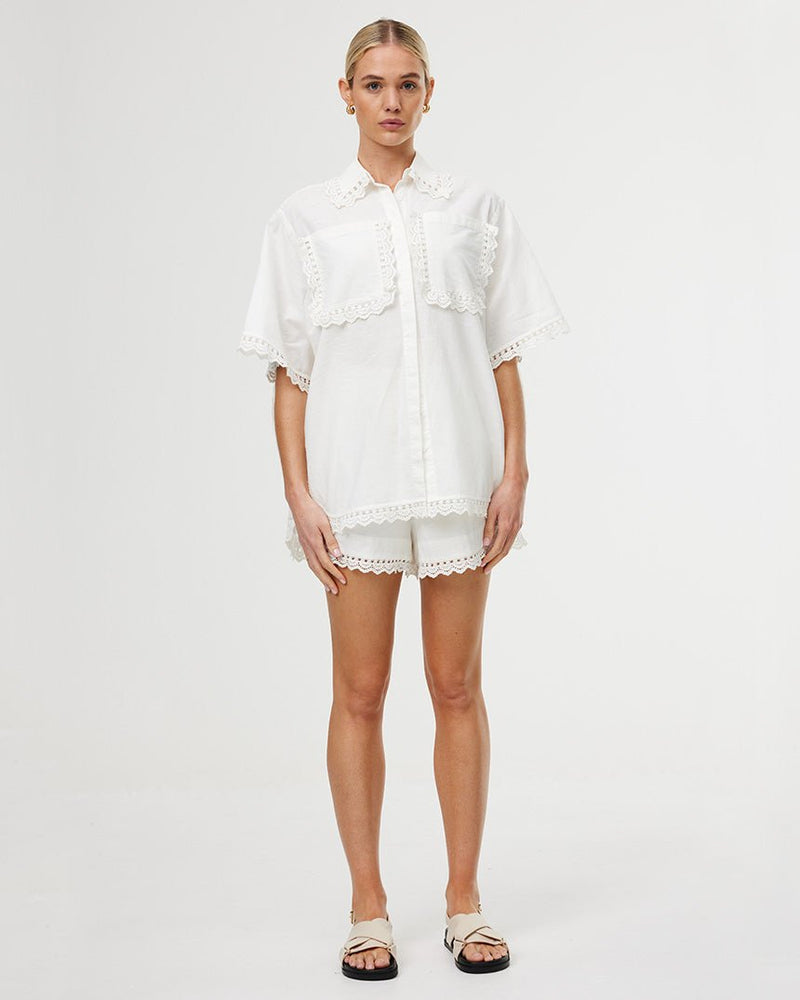 Find Evie Shirt Ivory - Kinney at Bungalow Trading Co.