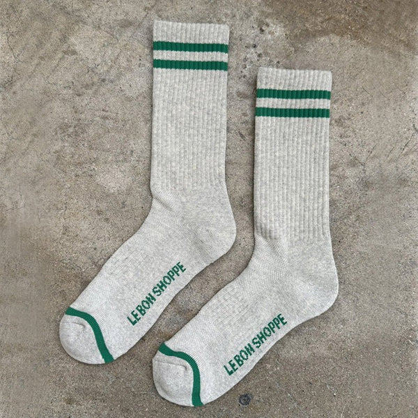 Find Extended Boyfriend Socks Light Grey - Le Bon Shoppe at Bungalow Trading Co.