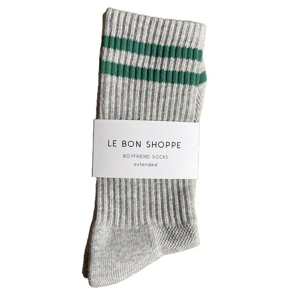 Find Extended Boyfriend Socks Light Grey - Le Bon Shoppe at Bungalow Trading Co.