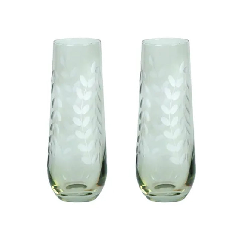 Indigo Flutes Set of 2 Green