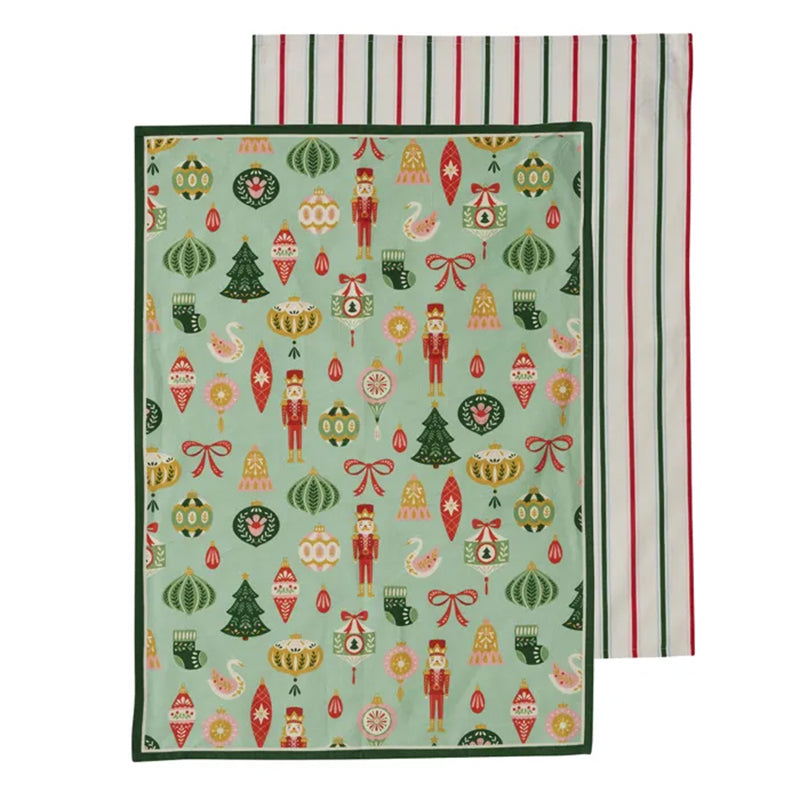 Christmas Ornament Tea Towel Set of 2