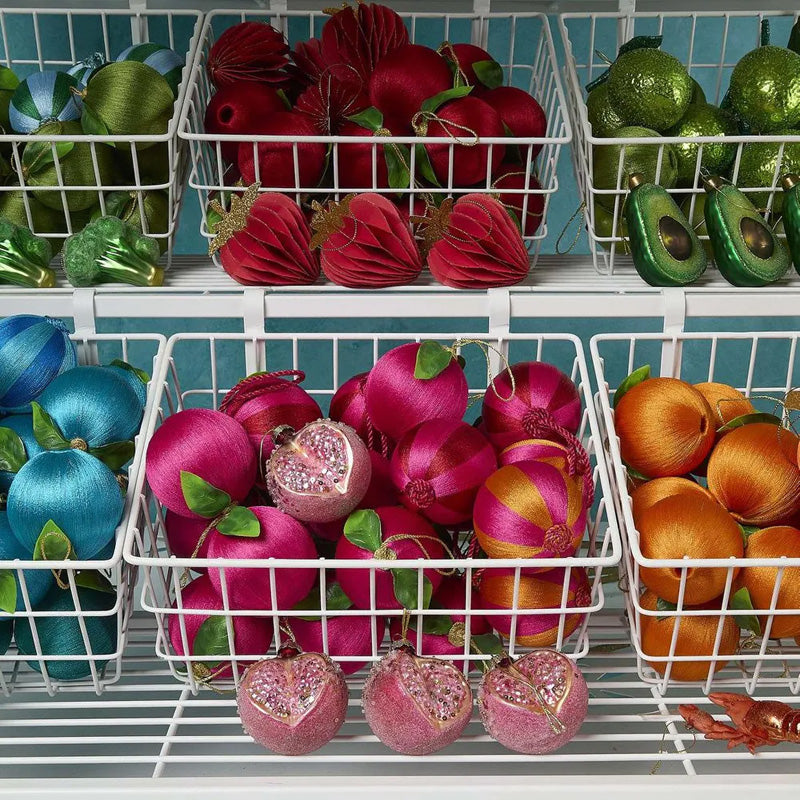 Silk Fruit Bauble Red