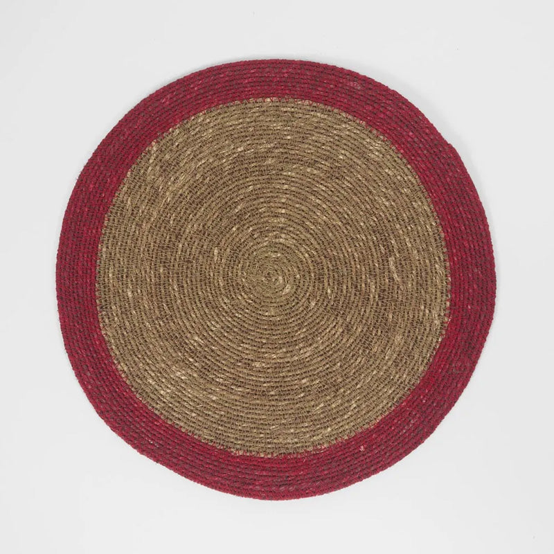 Seagrass Placemat Red Border