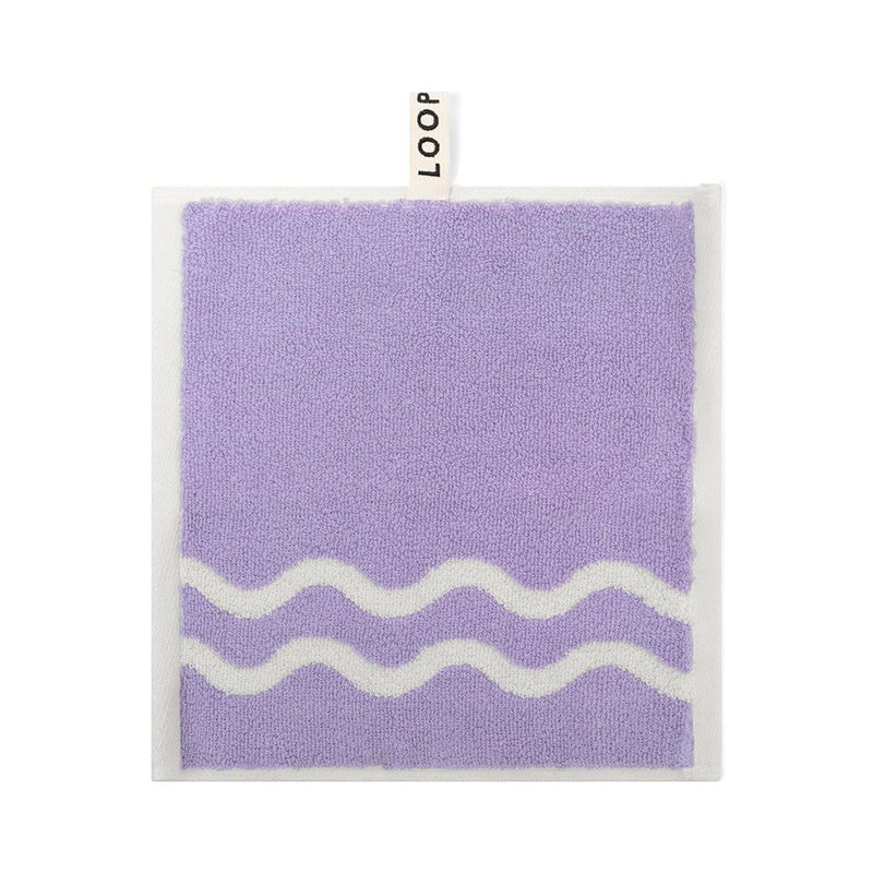 Find Face Washer Lilac/Ivory Wave - Loop Home at Bungalow Trading Co.