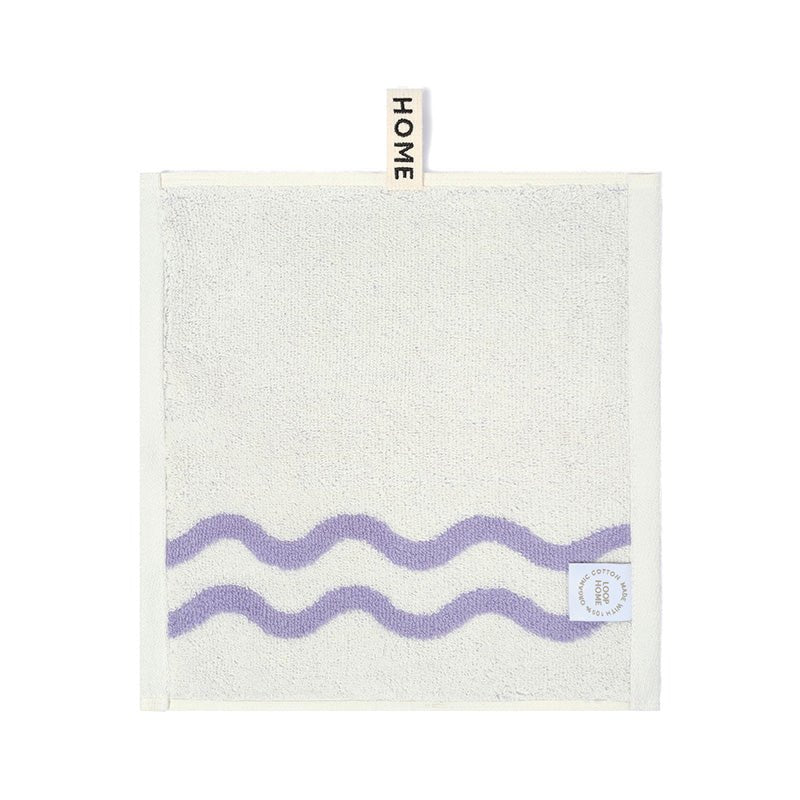 Find Face Washer Lilac/Ivory Wave - Loop Home at Bungalow Trading Co.