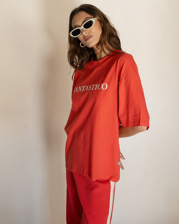 Find Fantastico Tee Lobster Red - Araminta James at Bungalow Trading Co.