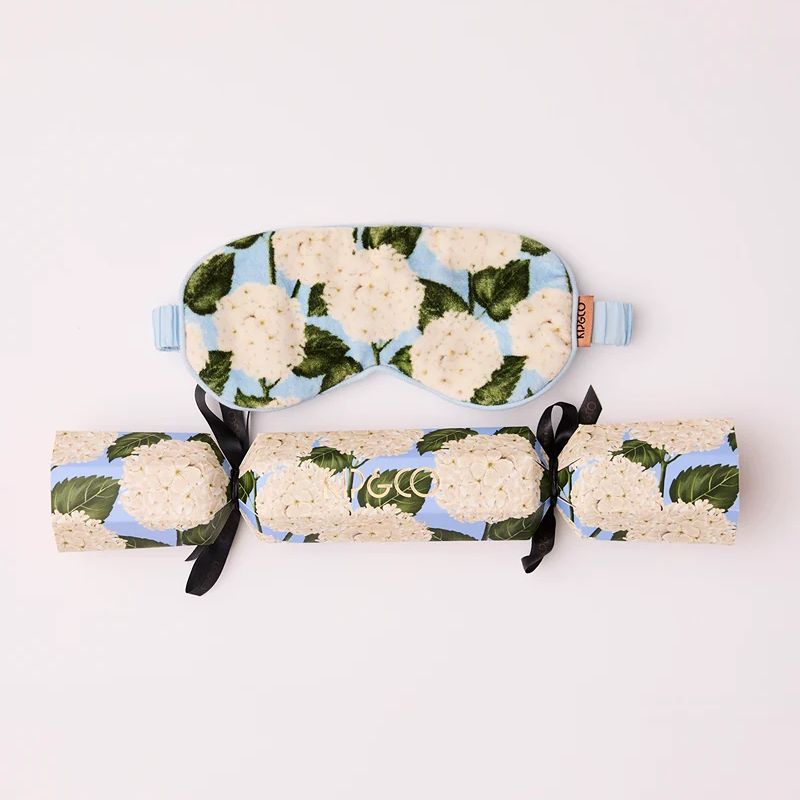 Hydrangea Blue Velvet Bon Bon Eye Mask