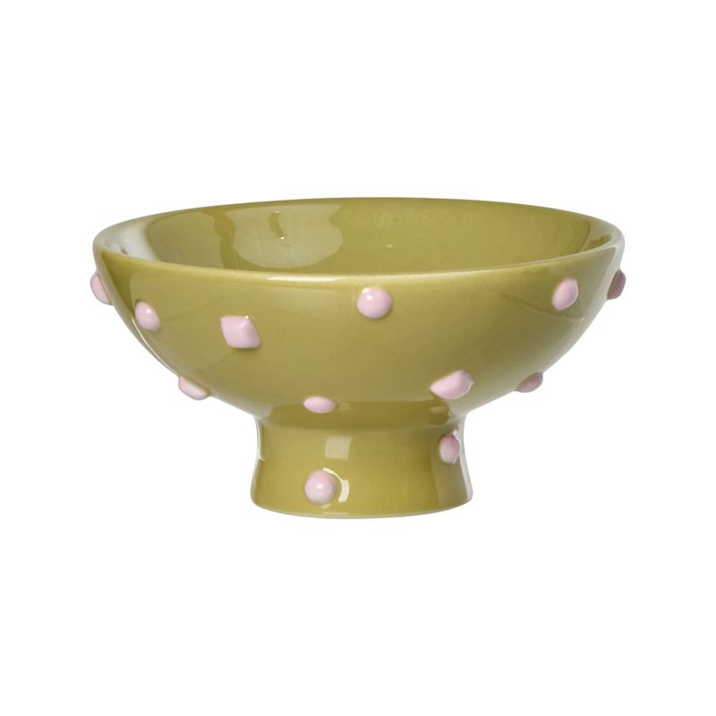 Bejeweled Bowl Green & Pink