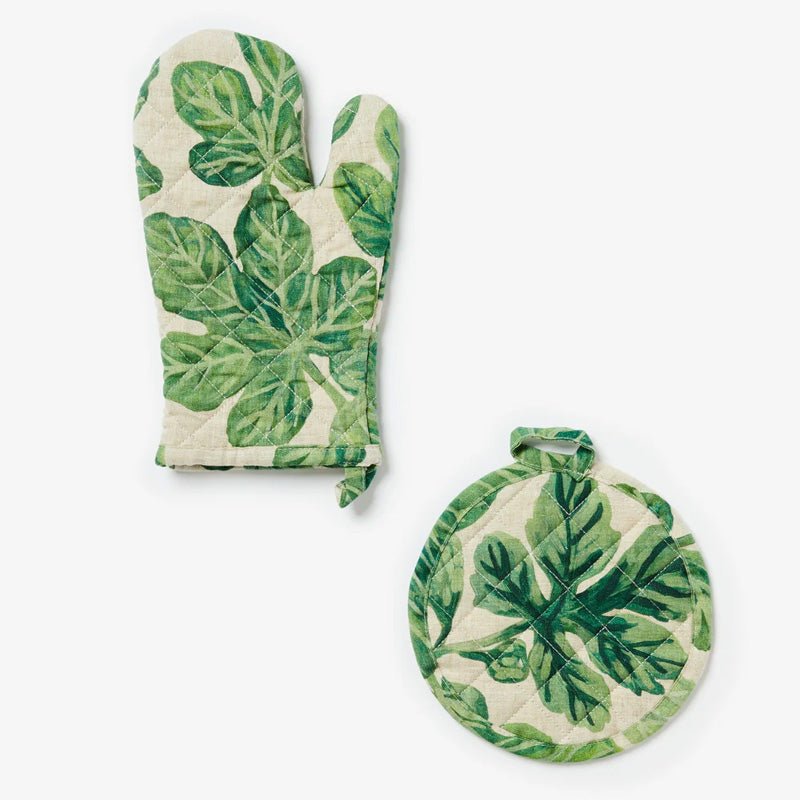Find Fig Green Round Pot Holder - Bonnie & Neil at Bungalow Trading Co.
