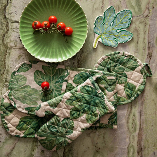 Find Fig Green Round Pot Holder - Bonnie & Neil at Bungalow Trading Co.