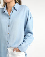 Find Flinders Long Sleeve Chambray Shirt - Elm at Bungalow Trading Co.