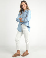 Find Flinders Long Sleeve Chambray Shirt - Elm at Bungalow Trading Co.