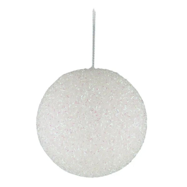 Find Foam Glitter Bauble White 30cm - Coast to Coast at Bungalow Trading Co.