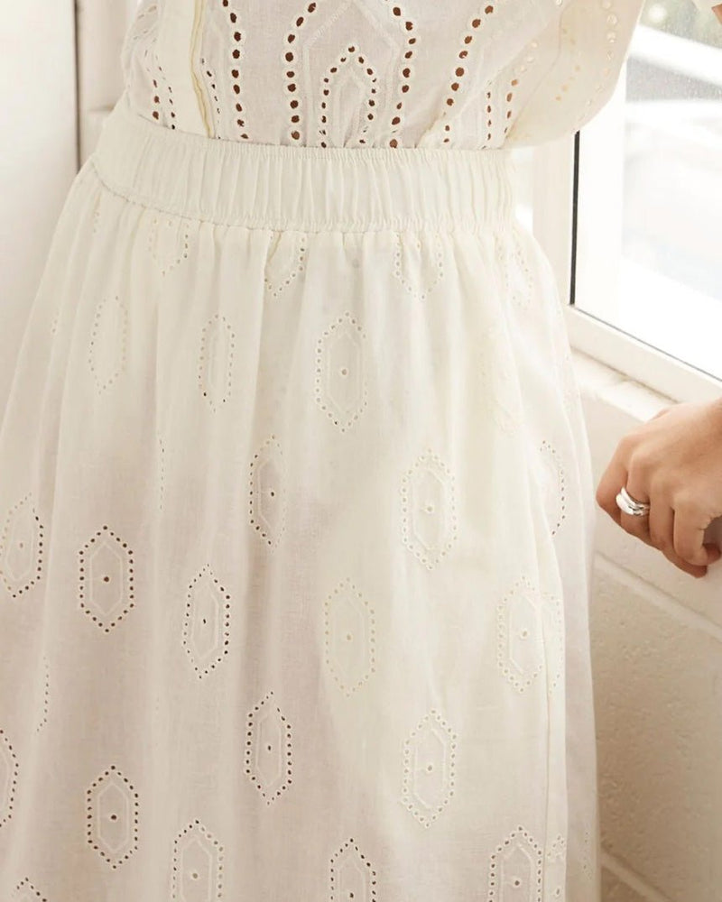 Find Fond Skirt Cream Broderie - Zoe Kratzmann at Bungalow Trading Co.