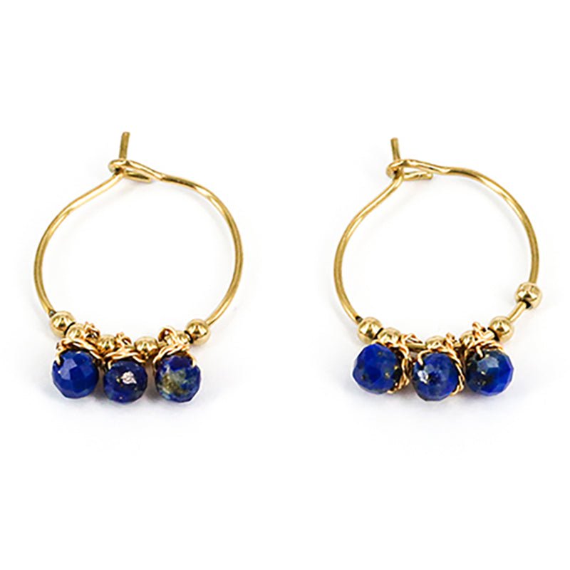 Find Frances Earrings Lapis - Zag Bijoux at Bungalow Trading Co.