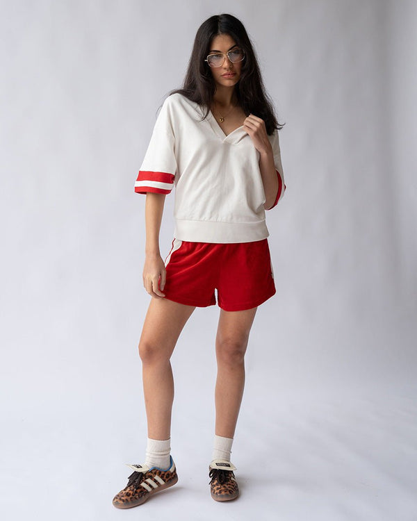 Find French Terry Tennis Shirt Coconut - Araminta James at Bungalow Trading Co.