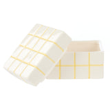 Lulu Ceramic Check Box Yellow