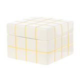 Lulu Ceramic Check Box Yellow