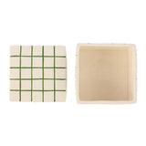 Lulu Ceramic Check Box Green