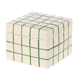 Lulu Ceramic Check Box Green