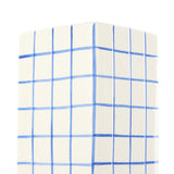 Lulu Ceramic Check Vase Blue