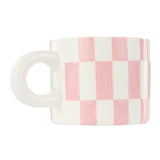 Check Mug & Plate Set Pink/Green