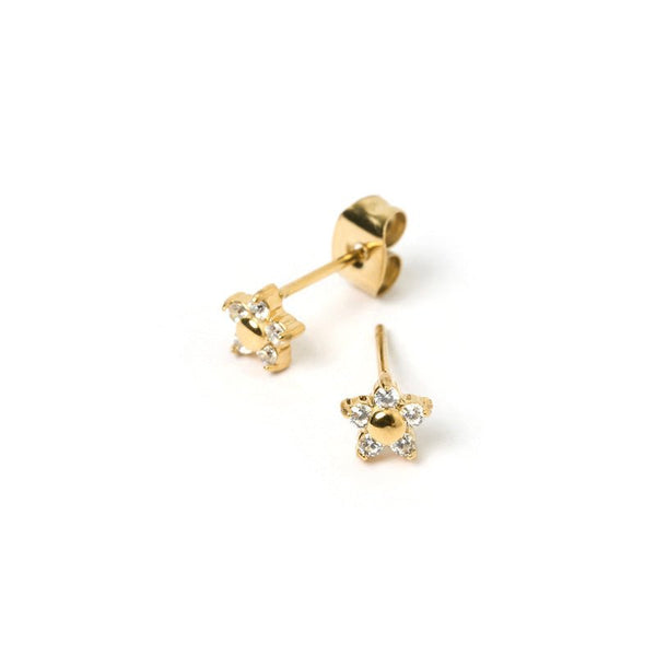 Find Gardenia Stud Earrings Stone - Arms of Eve at Bungalow Trading Co.