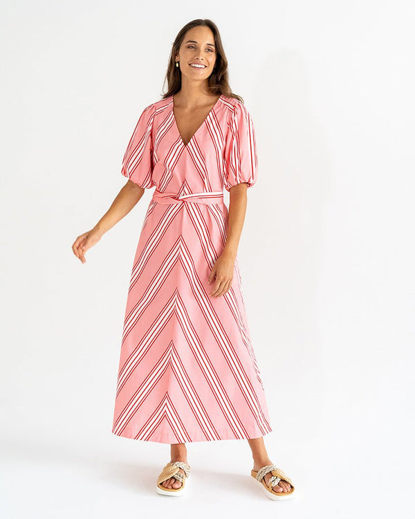 Find Geneva Dress Candy Stripe - Elms + King at Bungalow Trading Co.