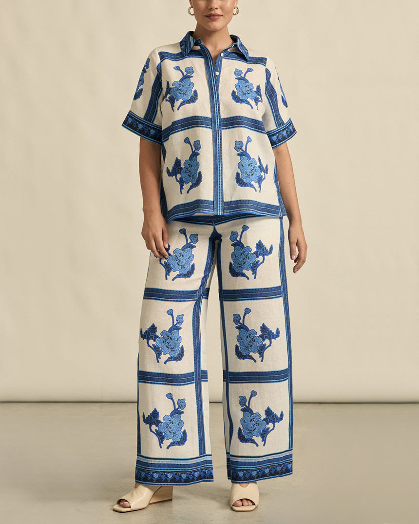 Gesture Pant Azure Collage